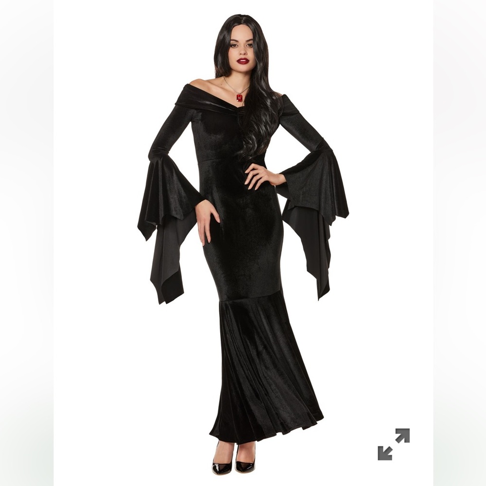Spirit Black Gothic Dress Morticia Adams